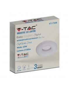 213966-Plafoniera LED Circolare  con Telecomando Cambio Colore  in  Corpo Bianco  Dimmerabile-1 2