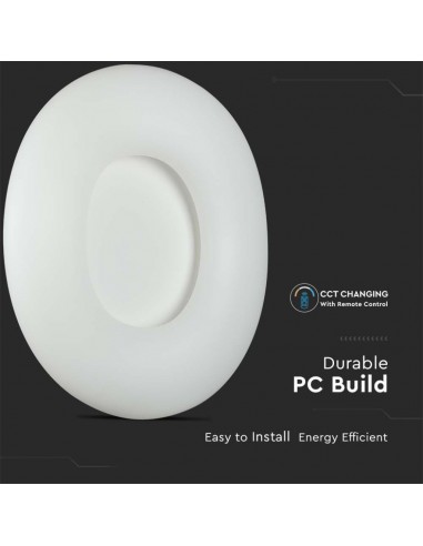 213969-Plafoniera LED Circolare  con Telecomando Cambio Colore  in  Corpo Bianco  Dimmerabile-7