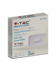 213970-Plafoniera LED Quadrata  con Telecomando Cambio Colore  in  Corpo Bianco l cm h cm Dimmerabile-1 2