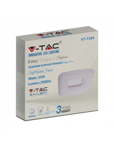 213970-Plafoniera LED Quadrata  con Telecomando Cambio Colore  in  Corpo Bianco l cm h cm Dimmerabile-2