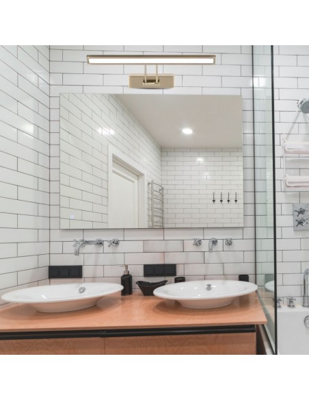 213983-Lampada LED da Specchio  Finiture Oro Spazzolato -4