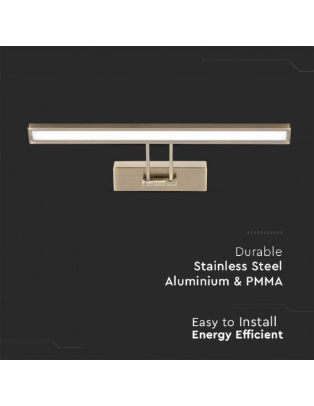 213983-Lampada LED da Specchio  Finiture Oro Spazzolato -7