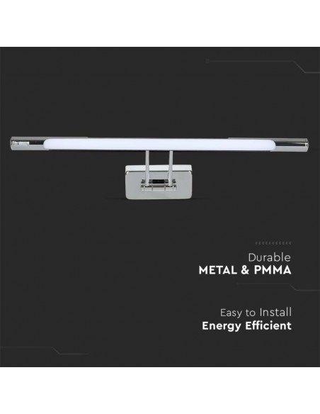 Lampada LED da Specchio 8W 50cm Cromato 3000K