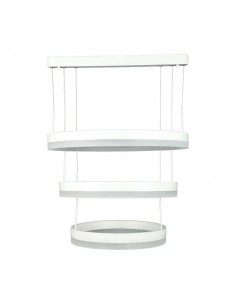 213989-Lampadario LED a Sospensione con  Cerchi  in Metallo Colore Bianco  Triac Dimmerabile-1