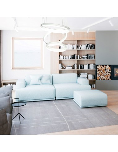 213989-Lampadario LED a Sospensione con  Cerchi  in Metallo Colore Bianco  Triac Dimmerabile-3