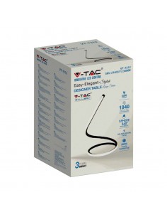 2140311-Lampada LED da Tavolo  Cavo di Alimentazione e Interruttore con Presa EU Colore Nero -1 2