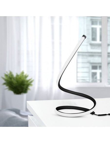 2140311-Lampada LED da Tavolo  Cavo di Alimentazione e Interruttore con Presa EU Colore Nero -4