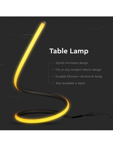 2140311-Lampada LED da Tavolo  Cavo di Alimentazione e Interruttore con Presa EU Colore Nero -7