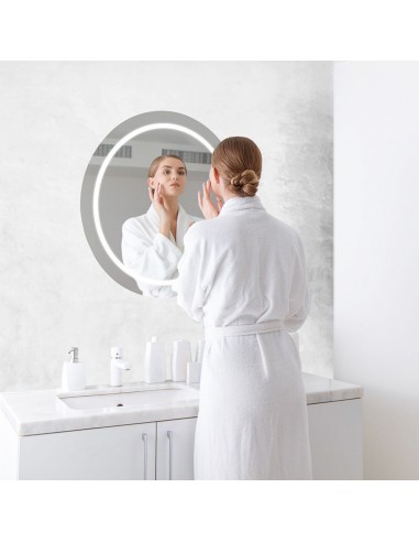 2140491-Specchio LED Rotondo  con Sistema Anti-appannamento Interruttore Touch  in  xmm IP-4