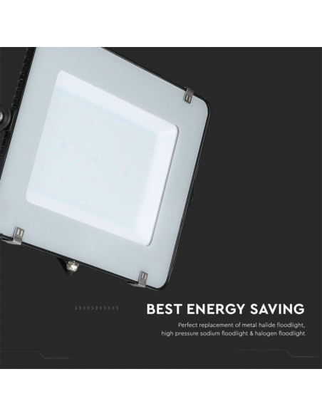 Faro LED SMD Chip Samsung G2 200W Cavo 1m Nero 6500K IP65