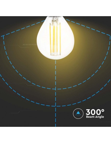 Lampadina LED E14 4W P45 Filamento 3000K
