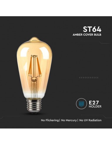 214421-Lampadina LED E  ST Filamento Ambrato -7
