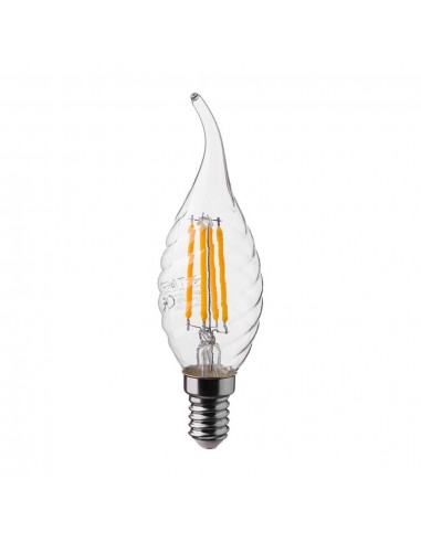 214432-Lampadina LED E  LM/W Candela a Fiamma Tortiglione Filamento -1
