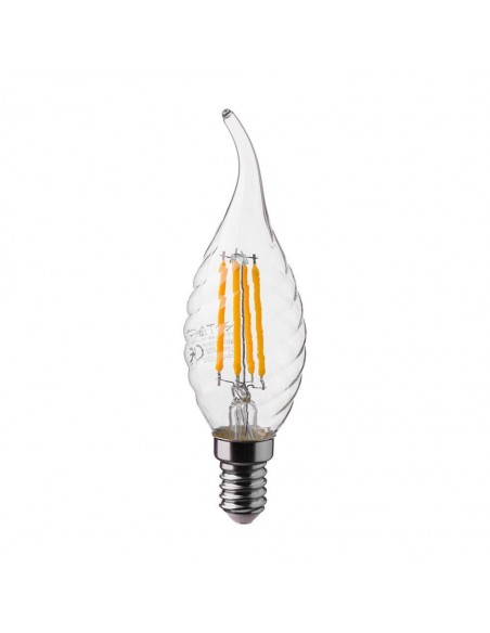 214432-Lampadina LED E  LM/W Candela a Fiamma Tortiglione Filamento -1