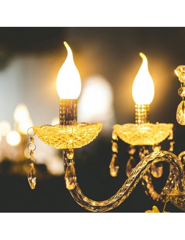 214432-Lampadina LED E  LM/W Candela a Fiamma Tortiglione Filamento -4