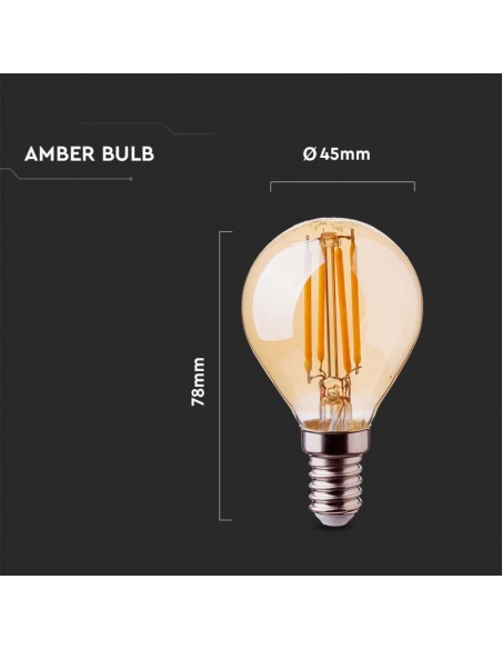 214499-Lampadina LED E  P Filamento Ambrato -3