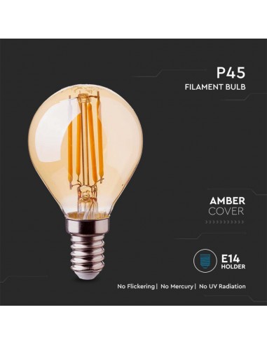 214499-Lampadina LED E  P Filamento Ambrato -6