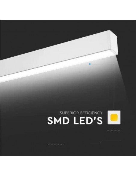 21463-Plafoniera LED Chip Samsung  Lineare Colore Bianco -6