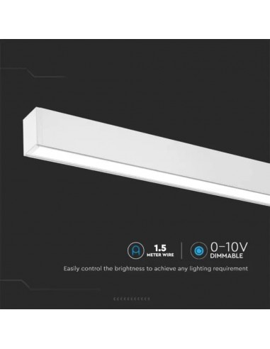 21463-Plafoniera LED Chip Samsung  Lineare Colore Bianco -7