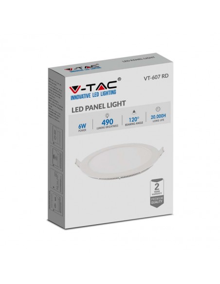 214855-Mini Pannello LED  Montaggio ad Incasso Rotondo -6