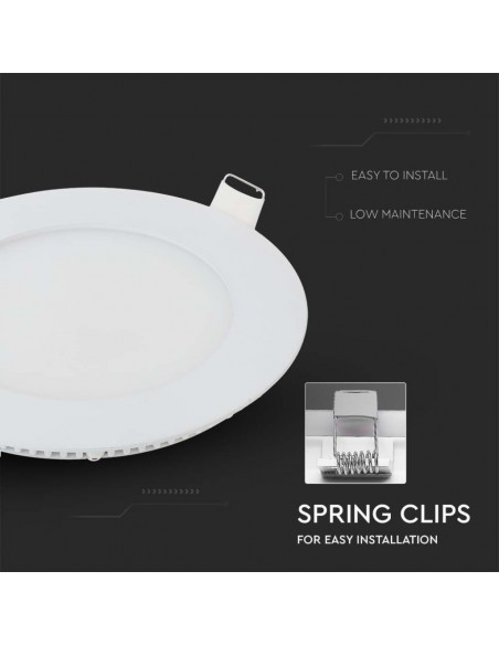 Mini Pannello LED 6W Montaggio ad Incasso Rotondo 4000K