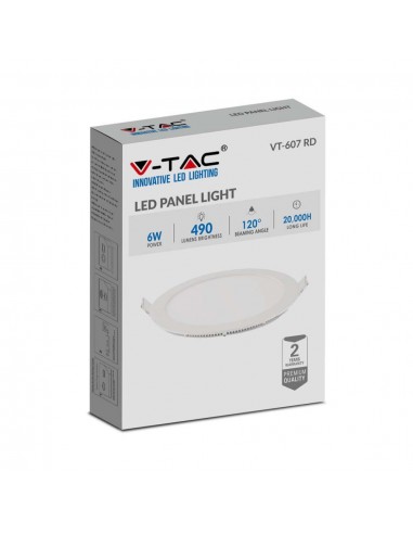 214856-Mini Pannello LED  Montaggio ad Incasso Rotondo -2