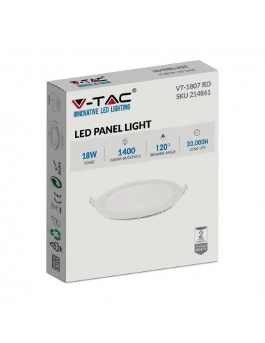 214861-Mini Pannello LED  Rotondo da Incasso Compatibile con Foro mm Colore Bianco -2