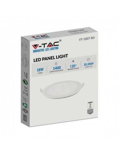 214862-Mini Pannello LED  Rotondo da Incasso Compatibile con Foro mm Colore Bianco -3