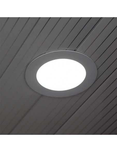 214862-Mini Pannello LED  Rotondo da Incasso Compatibile con Foro mm Colore Bianco -5