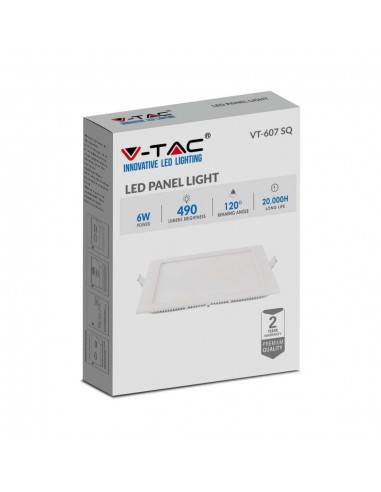 214865-Mini Pannello LED  Montaggio ad Incasso Quadrato -3