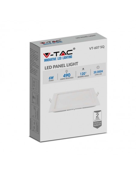 214865-Mini Pannello LED  Montaggio ad Incasso Quadrato -3