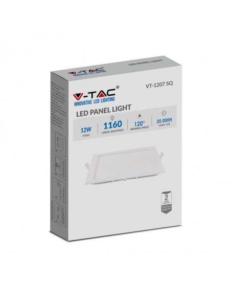 214867-Mini Pannello LED  Montaggio ad Incasso Quadrato -3