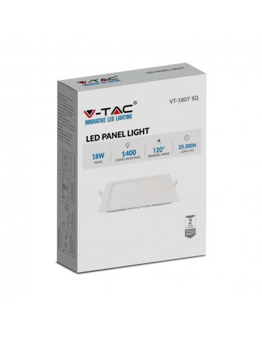 214869-Mini Pannello LED  Montaggio ad Incasso Quadrato -2