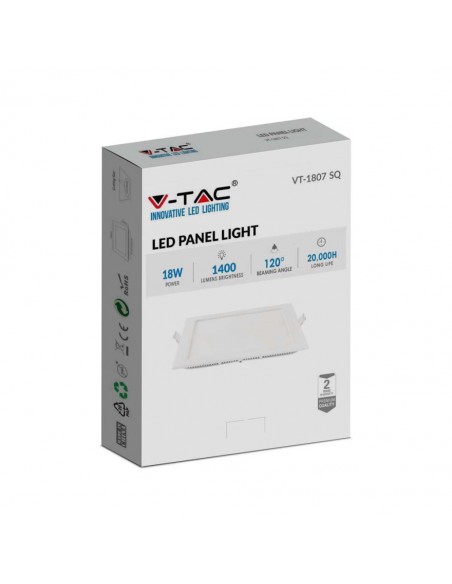 214871-Mini Pannello LED  Montaggio ad Incasso Quadrato -2