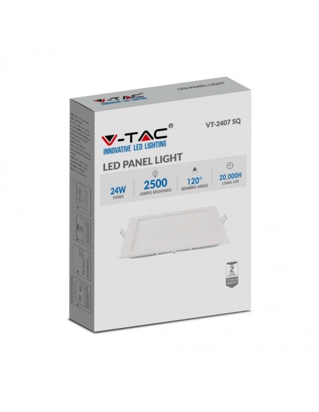 214889-Mini Pannello LED  Montaggio ad Incasso Quadrato -2