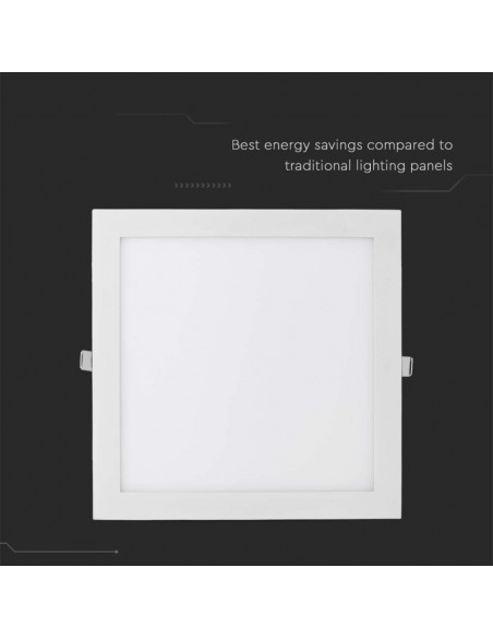 214889-Mini Pannello LED  Montaggio ad Incasso Quadrato -7