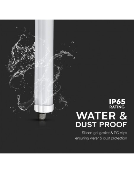 Plafoniera LED Chip Samsung Impermeabile 36W 120LM/W G-Series 120cm 4000K IP65