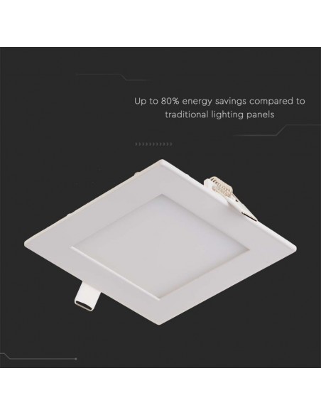 216296-Mini Pannello LED  Montaggio ad Incasso Quadrato Colore Bianco -7