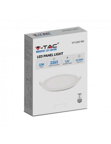 216423-Mini Pannello LED  Montaggio ad Incasso Rotondo -3