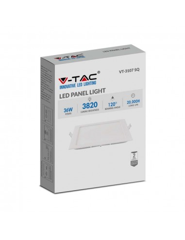 216430-Mini Pannello LED  Montaggio ad Incasso Quadrato -2