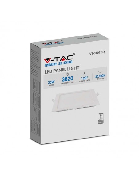 216430-Mini Pannello LED  Montaggio ad Incasso Quadrato -2