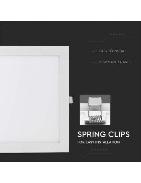 Mini Pannello LED 36W Montaggio ad Incasso Quadrato 4000K