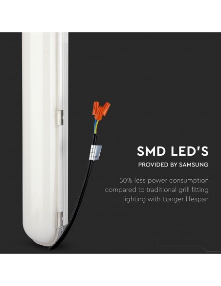 Plafoniera LED Chip Samsung Impermeabile 70W 120LM/W 150cm 6000K IP65