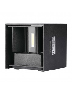 217078-Lampada LED da Muro Quadrata Doppio LED COB  LM/W Colore Nero Satinato Fascio Luminoso Regolabile  -1