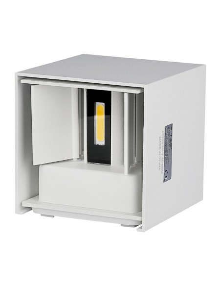 217079-Lampada LED da Muro Quadrata Doppio LED COB  LM/W Colore Bianco Satinato Fascio Luminoso Regolabile  -1