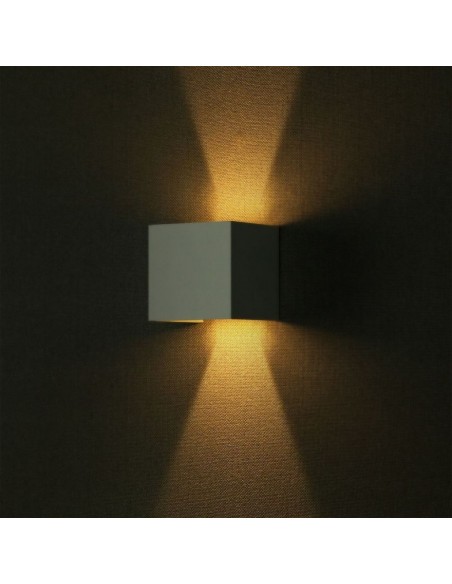 217079-Lampada LED da Muro Quadrata Doppio LED COB  LM/W Colore Bianco Satinato Fascio Luminoso Regolabile  -3