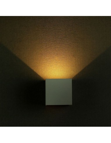 217079-Lampada LED da Muro Quadrata Doppio LED COB  LM/W Colore Bianco Satinato Fascio Luminoso Regolabile  -4