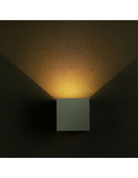 217079-Lampada LED da Muro Quadrata Doppio LED COB  LM/W Colore Bianco Satinato Fascio Luminoso Regolabile  -4