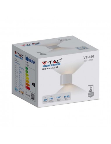 217082-Lampada LED da Muro Arrotondata Doppio LED COB  LM/W Colore Bianco Satinato Fascio Luminoso Regolabile  -2