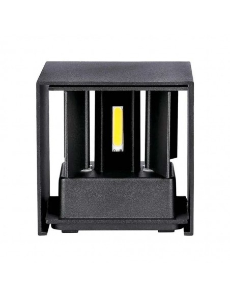 217087-Lampada LED da Muro Quadrata Doppio LED COB  LM/W Colore Nero Satinato Fascio Luminoso Regolabile  -1
